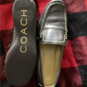 Coach Dark Leather Loafers excellent condition